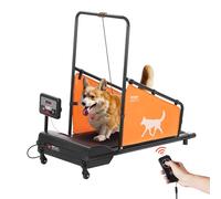 VEVOR Tapis de Marche pour Chiens de Taille Moyenne, Capacité de Charge 90 kg, Tapis de Course Électrique avec 3 Rampes Réglables, Écran LCD, Entrainement Agilité d'Intérieur pour Animaux de Compagnie