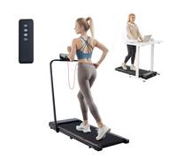 VEVOR Tapis de course sous bureau pliable 2,5 HP 1-10 km/h 120 kg, poignée, télécommande, écran LED