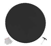 VEVOR Tapis de rechange pour trampoline, tapis de saut de remplacement universel pour trampoline rond avec cadre de 396 cm, résistant aux UV, 80 anneaux en V durables, convient pour ressort de 17,8 cm