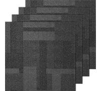 VEVOR Dalles de moquette réutilisables 61×61 cm, 24 pcs, à poils courts rembourrées, gris mélangé