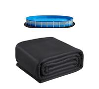 VEVOR Tapis de Sol Piscine, 370x735 cm, Tapis sous Piscines Hors Sol Ovale, 180 g/m2 Sous-couche Géotextile Extra-épais, Installation Facile, Découpe Simple, Protection pour Éviter Perforations Objets