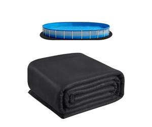 VEVOR Tapis de Sol Piscine, 566x1006 cm, Tapis sous Piscines Hors Sol Ovale 180 g/m2 Sous-couche Géotextile Extra-épais, Installation Facile, Découpe Simple, Protection pour Éviter Perforations Objets