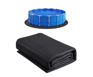 VEVOR Tapis de Sol Piscine, 645 cm, Tapis sous Piscines Hors Sol Rond 180 g/m2 Sous-couche Géotextile Extra-épais, Installation Facile, Découpe Simple, Protection pour Éviter Perforations des Objets