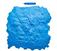 VEVOR Tapis de tampons en béton, 430 x 430 mm, tapis de tampon de texture en polyuréthane pour peau de béton, empreinte de sol en ardoise, moule en béton sans couture pour décoration extérieure, bleu