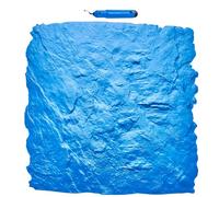 VEVOR Tapis de tampons en béton, 600 x 600 mm, tapis de tampon de texture en polyuréthane pour peau de béton, empreinte de sol en ardoise, moule en béton sans couture pour décoration extérieure, bleu