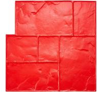 VEVOR Tapis de tampons en béton, 61 x 61 cm, peau structurée en béton, tampon en polyuréthane, tapis structuré pour carreaux de pierre, empreinte de sol en ardoise, tampon sans couture, moules en béto