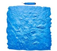 VEVOR Tapis de tampons en béton, 600 x 600 mm, tapis de tampon de texture en polyuréthane pour peau de béton, empreinte de sol en ardoise, moule en béton sans couture pour décoration extérieure, bleu