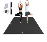 VEVOR Tapis de yoga antidérapant haute densité pour homme et femme, tapis de fitness et d'exercice avec sac et sangle de transport pour yoga à domicile, pilates et entraînement au sol, 2440 x 1830 mm