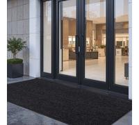 VEVOR Tapis d'Entrée, 305 x 91,4 cm, Paillasson Extérieur Intérieur Élégant Rayé, avec Envers Antidérapant PVC, Résistant Lavable, Attrape Poussière, Tapis de Porte pour Couloir, Balcon, Garage, Gris