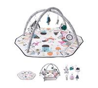 VEVOR Tapis d'Éveil Bébé, 1060 x 1060 mm, Tapis de Jeu d'Activité avec Jouets Sensoriels Détachables, Côtés Pliables, Tissu Doux, Bon Développement Sensoriel et Moteur, pour Nouveau-nés 0-18 Mois