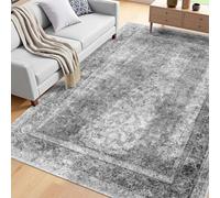VEVOR Grand Tapis Salon Chambre Lavable Antidérapant Style Bohème 1,8x2,7 m Gris