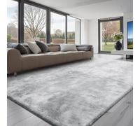 VEVOR Tapis Salon Chambre Poil Long 2,74 x 3,66 m Tapis Moderne de Décoration Intérieur Rectangulaire Antidérapant Peluche Moelleux et Doux Envers Non Tissé pour Salon, Chambre à Coucher, Gris Clair