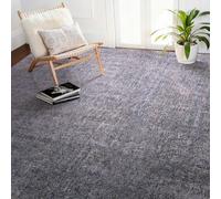 VEVOR Tapis Salon Chambre Poil Long 2,74 x 3,66 m Tapis Moderne de Décoration Intérieur Rectangulaire en Peluche Moelleux Épais Résistant Envers Antidérapant pour Salon, Chambre, Véranda, Bleu-Gris