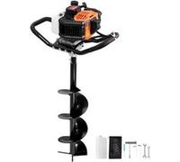 VEVOR Tarière 43CC 1250W Avec Foret 20cm Pour Plantes De Jardin Jardinage Planter Noir et Orange