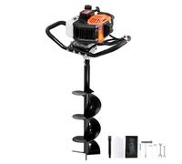 VEVOR Tarière thermique à essence 52 cc 1450 W, forêt 200 mm, 1 tige d'extension