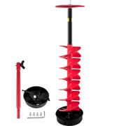 VEVOR Tarière à glace en nylon, diamètre 15 cm, mèche de tarière à glace 99 cm de longueur, tarière à perceuse avec tige d'extension 30 cm, avec adaptateur de perceuse, protège-lame pour pêche glace