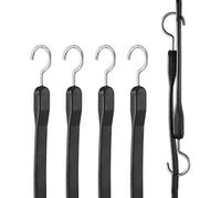 VEVOR Tendeur Élastique, Lot de 4, Sangles Élastiques Plates Robustes 20x100 mm avec Crochets S en Acier, Bonne Résistance, pour Maison, Auvent, Cargaison, Camping, Bâches, Camions, Tentes, Noir