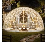 VEVOR Tente à Bulle Dôme, 4,5x2,9 m, Tente Igloo à Bulle Transparente Résistante, 10 à 14 Personnes, avec Fenêtres pour Extérieur, Camping, Terrasse, Arrière-Cour, Jardin, Fête, Anniversaire, Mariage