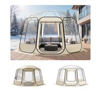 VEVOR Tente Bulle Pop-up, 3,66 x 3,45 m, Tente Igloo Dôme de Jardin pour 10-12 Personnes, Abri de Camping d'Extérieur Transparent avec Fenêtres, Imperméable et Résistante aux UV, Vue Panoramique 540°