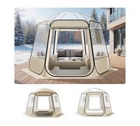 VEVOR Tente Bulle Pop-up, 3 x 2,8 m, Tente Igloo Dôme de Jardin pour 4 à 8 Personnes, Abri de Camping d'Extérieur Transparent avec Fenêtres, Imperméable et Résistante aux UV, Vue Panoramique à 540°
