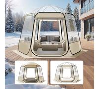 VEVOR Tente Bulle Pop-up, 3 x 2,8 m, Tente Igloo Dôme de Jardin pour 4 à 8 Personnes, Abri de Camping d'Extérieur Transparent avec Fenêtres, Imperméable et Résistante aux UV, Vue Panoramique à 540°