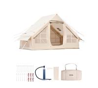 VEVOR Tente de Camping Gonflable Glamping pour 3 à 5 Personnes avec Pompe à Main
