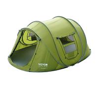 VEVOR Tente de Camping Pop-Up, 280x202x131 cm, pour 4 Personnes, Étanche, Légère, Installation Facile avec Porte Fenêtre pour Sortie Familiale Plein Air, Randonnée, Chasse, Voyages d'alpinisme, Vert