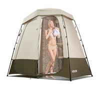 VEVOR Tente de Douche de Camping, Abri d'Intimité Extérieur Portable, Cabine d'Essayage Toilette pour Plage Pêche, 2 Compartiments, en Tissu Oxford 150D, avec Piquets Cordes Sac Barre Transversale