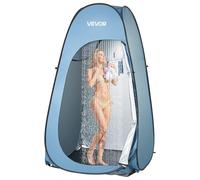 VEVOR Tente de Douche Pop up Instantanée, Abri d'Intimité Portable, Cabine d’Essayage Toilette pour Plage Camping Pêche, Polyester 190T, avec Sac de Suspension, Piquets, Cordes et Sac de Transport