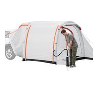 VEVOR Tente de Hayon Gonflable pour 4 à 6 Personnes, Tente Arrière de Voiture 2,44x2,04 m, pour Camping Randonnée SUV Fourgon, Auvent de Coffre Double Usage, Imperméable PU2000 mm, Pompe à Air Incluse