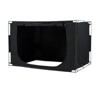 Tente de lit VEVOR, tissu Pongee, 3 portes, tente de rêve respirante avec arceaux en fibres de 0,37 pouces pour protéger le lit des regards indiscrets, taille complète, occultation de 70 %, ciel de li