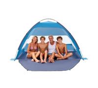 VEVOR Tente de Plage Pop-Up, Abri de Plage Anti UV pour 4 Personnes, UPF 50+ Tente Portable avec Sac de Transport et Piquets, Léger et Facile à Installer pour Famille Camping Pêche Pique-niques, Bleu