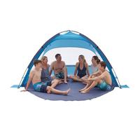 VEVOR Tente de Plage Portable pour 6 Personnes, Abri de Plage Anti-UV Protection UPF 50+, Auvent de Camping Pêche Pique-niques en Plein Air, Abri Soleil avec Sac de Transport et Poches à Sable