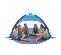 VEVOR Tente de Plage Portable pour 6 Personnes, Abri de Plage Anti-UV Protection UPF 50+, Auvent de Camping Pêche Pique-niques en Plein Air, Abri Soleil avec Sac de Transport et Poches à Sable