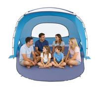VEVOR Tente de Plage pour 6 Personnes, Abri de Plage Portable, pour Camping Pêche Pique-niques en Plein Air, Auvent Anti-UV Protection UPF 50+, Abri Soleil avec Sac de Transport et Poches à Sable