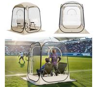 VEVOR Tente de Sport Transparente 127 x 127 cm Tente à Bulle Pop Up pour 1 Personne, Abri d'Extérieur à Vue Dégagée, avec Tapis de Sol, Couverture Supérieure, pour Événement Sportif, Pêche Plein Air