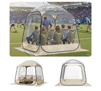 VEVOR Tente de Sport Transparente 183 x 183 cm Tente à Bulle Pop Up pour 2-4 Personnes, Abri d'Extérieur Vue Dégagée, avec Tapis de Sol, Couverture Supérieure, pour Événement Sportif, Pêche Plein Air
