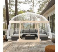 VEVOR Tente de Sport Transparente pour 12-15 Personnes, Tente à Bulle Escamotable Instantanée, Abri d'Extérieur Anti-intempéries avec Vue Dégagée, pour Football, Événements Sportifs, Bains de Soleil
