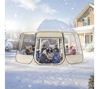 VEVOR Tente de Sport Transparente pour 12-15 Personnes, Tente à Bulle Escamotable Instantanée, Abri d'Extérieur Anti-intempéries avec Vue Dégagée, pour Football, Événements Sportifs, Bains de Soleil