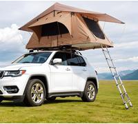Tente de Toit Rigide-VEVOR-Tente de Toit Rigide Pliable-avec Échelle Télescopique, Matelas, Housse en PVC-Jeep, SUV, Fourgonnette