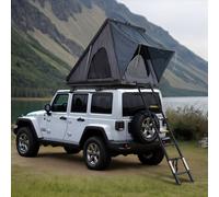 VEVOR Tente de toit avec coque dure Tente de voiture Camping pour 2-3 personnes, tente de toit à coque dure avec échelle télescopique réglable, matelas épais imperméable au vent pour Jeep SUV Van Pick