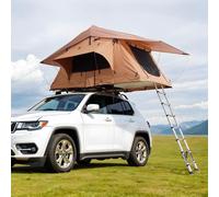VEVOR Tente de Toit pour 2-3 Personnes, Tente de Camping pour Véhicules Pliable et Imperméable, avec Échelle Télescopique, Matelas et Housse en PVC, pour Jeep SUV Pick-up Camion Voitures, Voyage