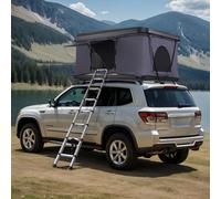 VEVOR Tente de Toit Rigide Capacité 2-3 Personnes, Tente de Camping pour Véhicules Imperméable, avec Échelle Télescopique, Matelas Épais et Coupe-Vent, pour Jeep SUV Pick-up Camion Voitures, Voyage