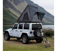 VEVOR Tente de Toit Rigide pour 2 à 3 Personnes, Tente de Camping pour Véhicules Imperméable, avec Échelle Télescopique, Matelas Épais et Coupe-Vent, pour Jeep SUV Pick-up Camion Voitures, Voyage