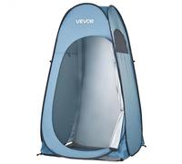 VEVOR Tente d'Intimité Pop up Instantanée, Abri d'Intimité Extérieur Portable, Cabine d’Essayage Toilette pour Plage Camping Pêche, Polyester 190T, avec Piquets, Cordes et Sac de Transport, Bleu