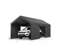 VEVOR Tente Garage Carport Abri Voiture avec Parois Latérales 3,05x6,09 m Gris