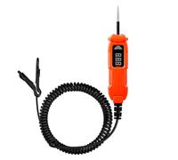 VEVOR Testeur de Circuit Automobile 3-72 V DC, Testeur de Tension et Polarité, avec Écran LED et Éclairage, Sonde de Test avec Câble 3,5 m, pour Vérifier Fusibles Interrupteurs Câblage, Atelier