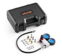 VEVOR Testeur de Compression pour Moteurs, Kit Compressiomètre Plage 0-6,9 bars, pour Contrôle de Pression et Test de Taux de Fuite Auto Moto, Kit de Test d'Étanchéité de Cylindre avec 4 Adaptateurs