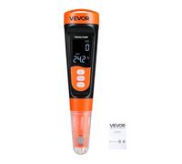 VEVOR Testeur TDS, Mesure Multiparamétrique de EC/TDS 0-9990 ppm, Testeur de Qualité d'Eau Numérique avec ATC et Écran VA Clair, pour Eau Potable, Aquarium, Piscine et Hydroponie, Format Portable