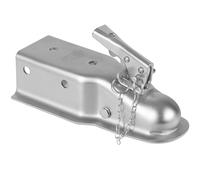 VEVOR Tête d'Attelage Remorque pour Boule d'Attelage 50,8 mm Canal 76,2 mm Capacité Charge 2268 kg Coupleur de Langue de Remorque Droit Robuste pour Camping-car, Camionnette, SUV, Surface Plaquée Zinc